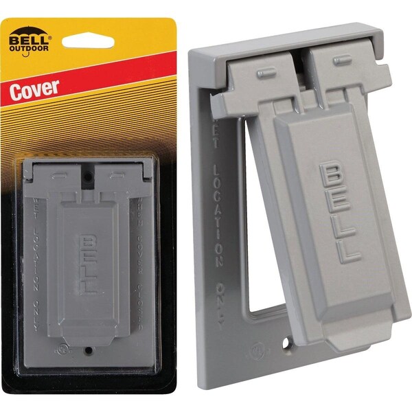 Bell Box Cover, 1 Gang, Aluminum, Flip/Snap, GFCI Cover Type 5103-5 - main